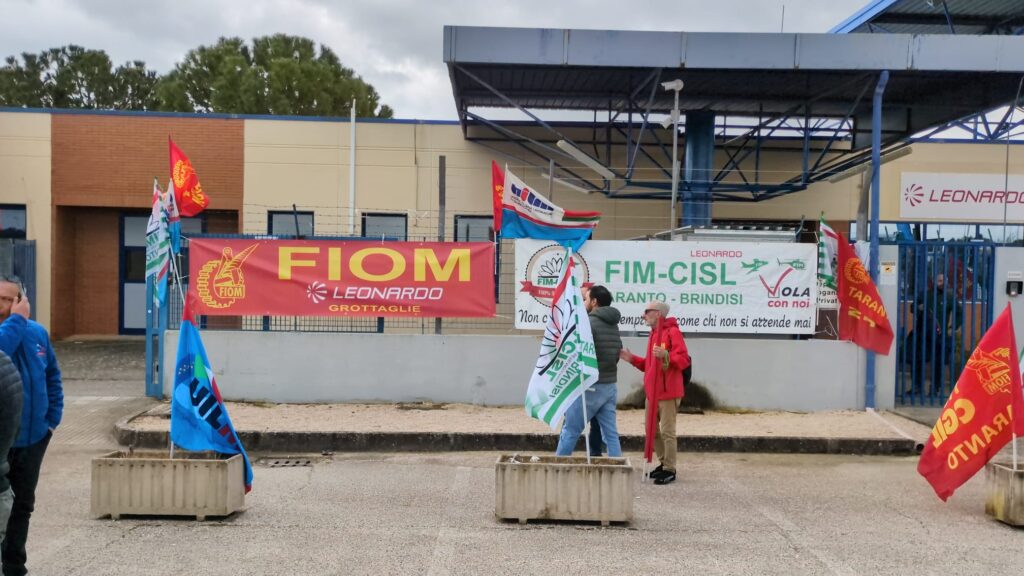 Leonardo, a Grottaglie prosegue la mobilitazione